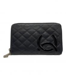 CHANEL（シャネル）の古着「ラウンドファスナー財布」｜ブラック