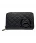 CHANEL（シャネル）の古着「ラウンドファスナー財布」｜ブラック