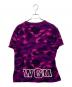 A BATHING APE (アベイシングエイプ) Camo Shark T-Shirt パープル サイズ:SIZE S：5000円