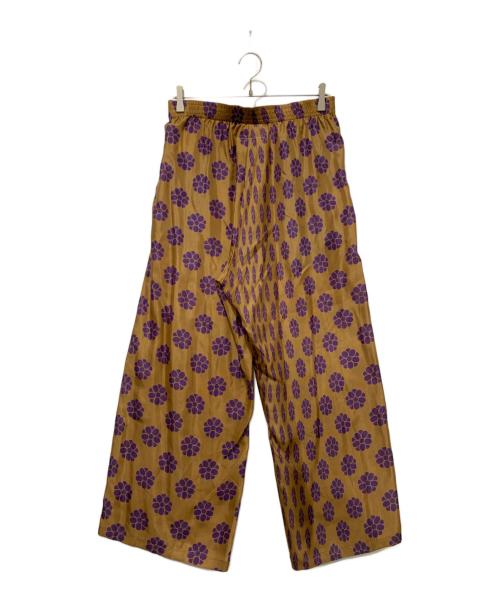 MM6 Maison Margiela（エムエムシックスメゾンマルジェラ）MM6 Maison Margiela (エムエムシックスメゾンマルジェラ) シルクワイドイージーパンツ パープル×ブラウン サイズ:SIZE 44の古着・服飾アイテム