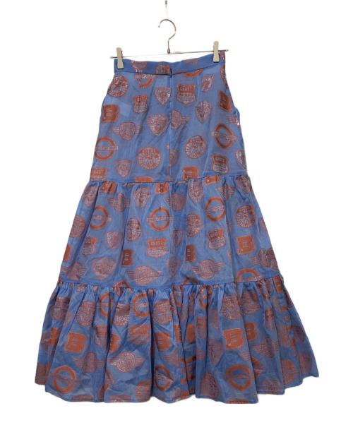 BELPER（ベルパー）BELPER (ベルパー) ロングスカート レッド×ブルー サイズ:SIZE 1の古着・服飾アイテム