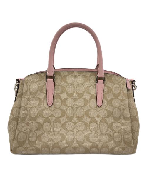 COACH（コーチ）COACH (コーチ) 2WAYショルダーバッグ ベージュ×ピンクの古着・服飾アイテム