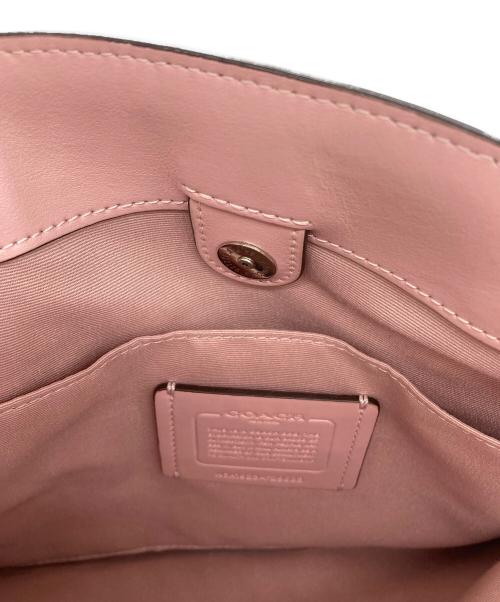COACH（コーチ）COACH (コーチ) 2WAYショルダーバッグ ベージュ×ピンクの古着・服飾アイテム