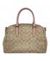 COACH (コーチ) 2WAYショルダーバッグ ベージュ×ピンク：8000円