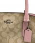 中古・古着 COACH (コーチ) 2WAYショルダーバッグ ベージュ×ピンク：8000円