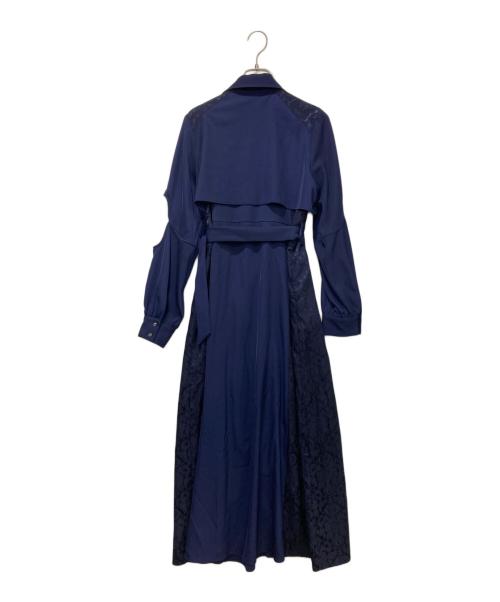 HARE（ハレ）HARE (ハレ) カットアウトジャガードキリカエワンピース ネイビー サイズ:FREEの古着・服飾アイテム