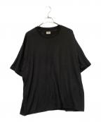CAPERTICAカペルチカ）の古着「Super120s Washable Wool Jersey Oversized Tee」｜ブラック