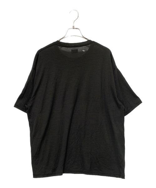 CAPERTICA（カペルチカ）CAPERTICA (カペルチカ) Super120s Washable Wool Jersey Oversized Tee ブラック サイズ:SIZE 4の古着・服飾アイテム