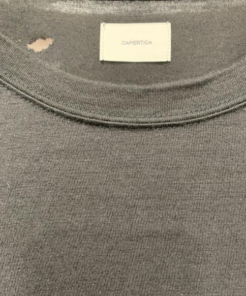 CAPERTICA（カペルチカ）CAPERTICA (カペルチカ) Super120s Washable Wool Jersey Oversized Tee ブラック サイズ:SIZE 4の古着・服飾アイテム