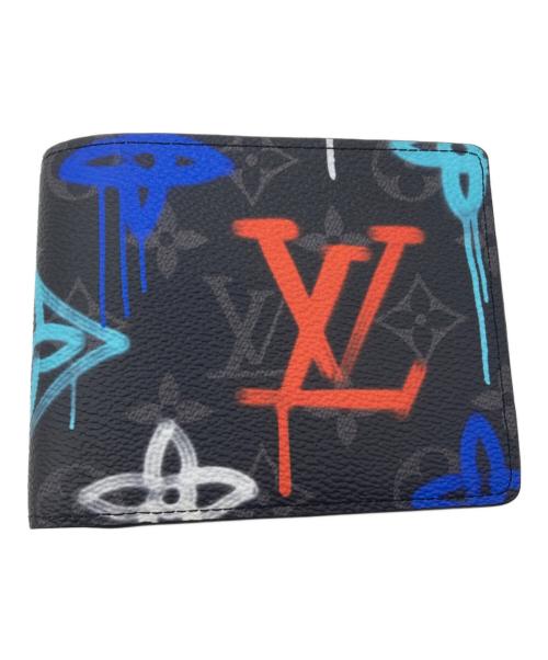 LOUIS VUITTON（ルイ ヴィトン）LOUIS VUITTON (ルイ ヴィトン) モノグラム・エクリプス キャンバス　ポルトフォイユ ミュルティプル ブラックの古着・服飾アイテム