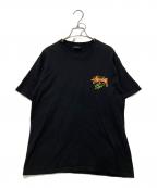 stussyステューシー）の古着「半袖カットソー」｜ブラック