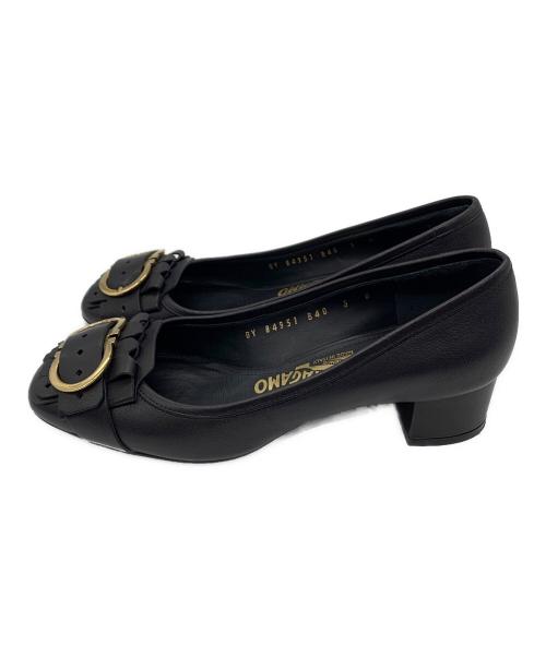 Salvatore Ferragamo（サルヴァトーレ フェラガモ）Salvatore Ferragamo (サルヴァトーレ フェラガモ) ハイヒールパンプス ブラック サイズ:SIZE 5の古着・服飾アイテム