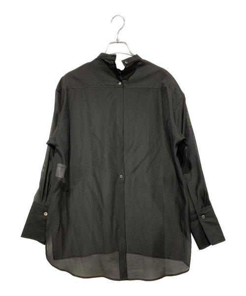 Whim Gazette（ウィムガゼット）Whim Gazette (ウィムガゼット) オーガンジーシャツ ブラック サイズ:SIZE Freeの古着・服飾アイテム