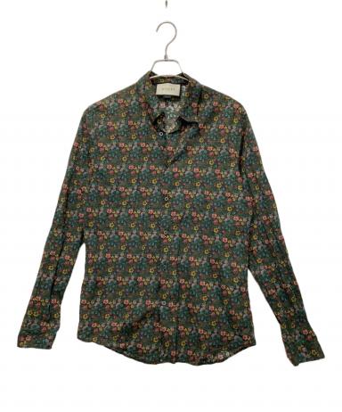 中古・古着通販】GUCCI (グッチ) 長袖シャツ グリーン サイズ:40