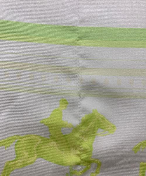HERMES（エルメス）HERMES (エルメス) カレ90 ライティングホース グリーンの古着・服飾アイテム
