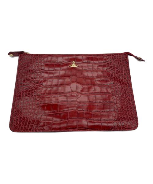 Vivienne Westwood（ヴィヴィアンウエストウッド）Vivienne Westwood (ヴィヴィアンウエストウッド) クラッチバッグ レッドの古着・服飾アイテム