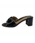 Ferragamo (フェラガモ) エナメルサンダル ブラック サイズ:7 1/2：12000円