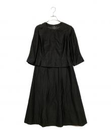 LANVIN NOIR（ランバン ノワール）の古着「長袖ワンピース」｜ブラック