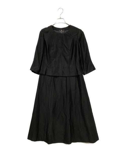 LANVIN NOIR（ランバン ノワール）LANVIN NOIR (ランバン ノワール) 長袖ワンピース ブラック サイズ:SIZE 42の古着・服飾アイテム