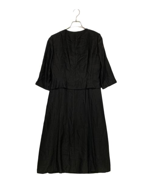 LANVIN NOIR（ランバン ノワール）LANVIN NOIR (ランバン ノワール) 長袖ワンピース ブラック サイズ:SIZE 42の古着・服飾アイテム