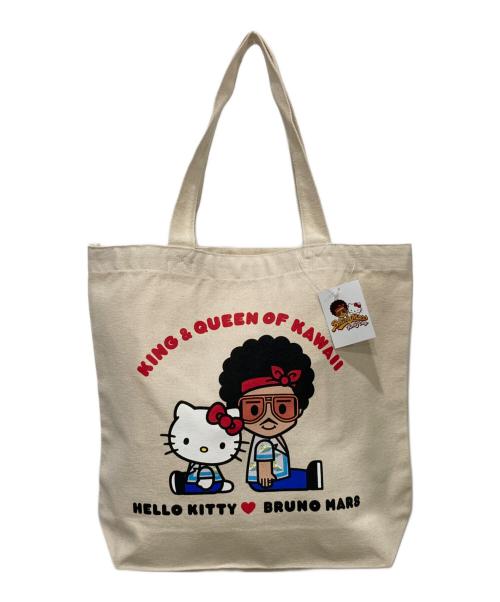 Sanrio（サンリオ）Sanrio (サンリオ) BRUNO MARS (ブルーノ マーズ) トートバッグ ベージュの古着・服飾アイテム