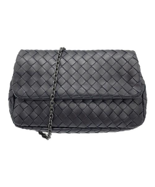 BOTTEGA VENETA（ボッテガベネタ）BOTTEGA VENETA (ボッテガベネタ) チェーンショルダーバッグ ブラックの古着・服飾アイテム