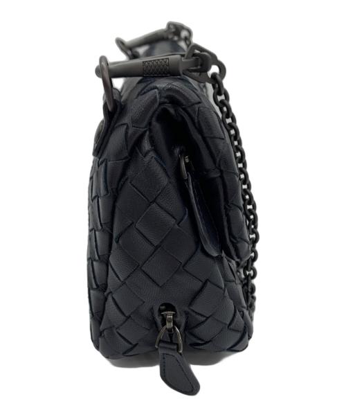 BOTTEGA VENETA（ボッテガベネタ）BOTTEGA VENETA (ボッテガベネタ) チェーンショルダーバッグ ブラックの古着・服飾アイテム