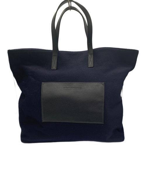 EMPORIO ARMANI（エンポリオ アルマーニ）EMPORIO ARMANI (エンポリオ アルマーニ) 2WAYバッグ ネイビー×ブラックの古着・服飾アイテム
