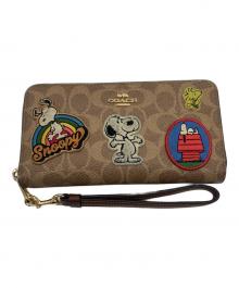 COACH（コーチ）の古着「PEANUTS　キャンバス・シグネチャー」｜ベージュ