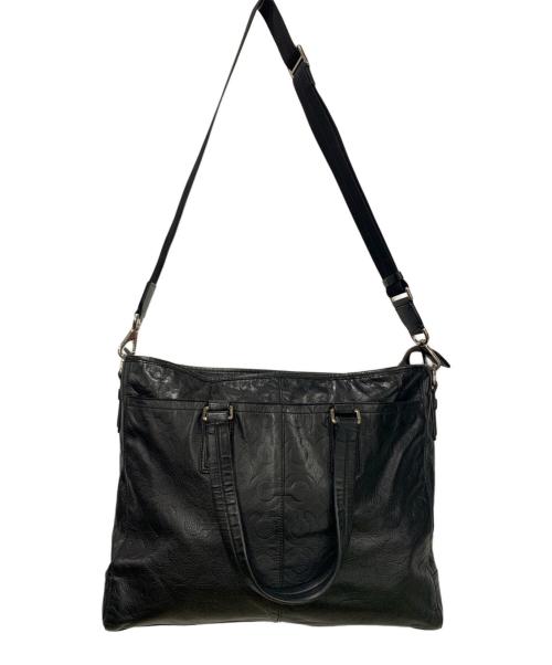 COACH（コーチ）COACH (コーチ) レザートートバッグ ブラックの古着・服飾アイテム