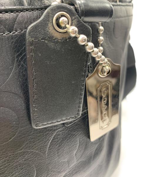 COACH（コーチ）COACH (コーチ) レザートートバッグ ブラックの古着・服飾アイテム