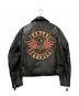 HARLEY-DAVIDSON (ハーレーダビッドソン) ファイヤーパターン刺繍レザージャケット ブラック サイズ:L：25000円