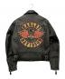 HARLEY-DAVIDSON (ハーレーダビッドソン) ファイヤーパターン刺繍レザージャケット ブラック サイズ:M：24000円