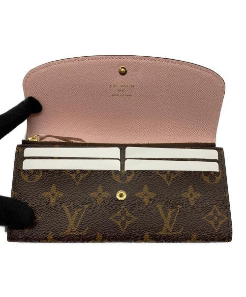 LOUIS VUITTON（ルイ ヴィトン）LOUIS VUITTON (ルイ ヴィトン) モノグラム　ポルトフォイユ・エミリー ブラウン×ピンクの古着・服飾アイテム