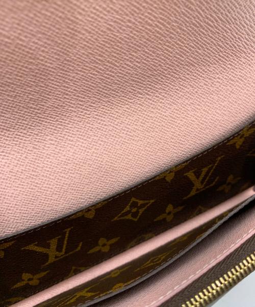 LOUIS VUITTON（ルイ ヴィトン）LOUIS VUITTON (ルイ ヴィトン) モノグラム　ポルトフォイユ・エミリー ブラウン×ピンクの古着・服飾アイテム