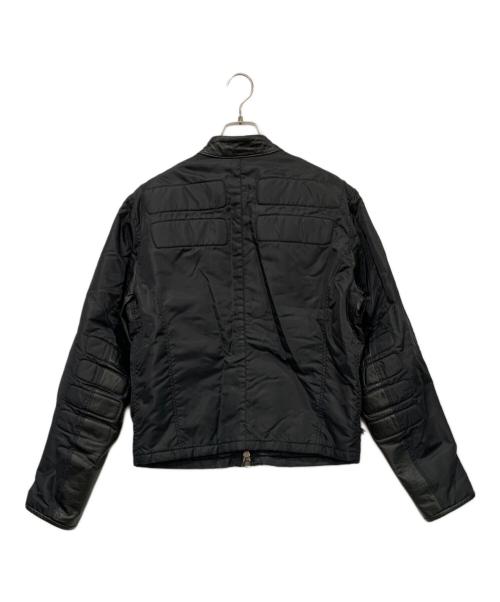 EMPORIO ARMANI（エンポリオ アルマーニ）EMPORIO ARMANI (エンポリオ アルマーニ) 異素材レザージャケット ブラック サイズ:SIZE Lの古着・服飾アイテム