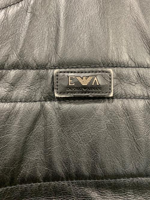 EMPORIO ARMANI（エンポリオ アルマーニ）EMPORIO ARMANI (エンポリオ アルマーニ) 異素材レザージャケット ブラック サイズ:SIZE Lの古着・服飾アイテム
