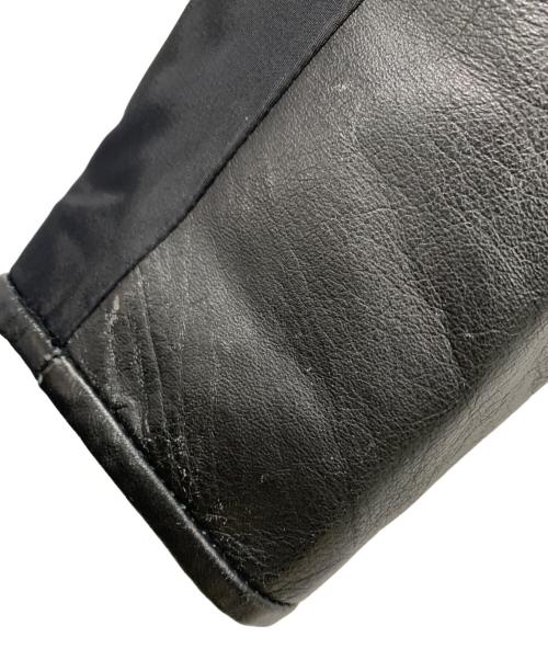 EMPORIO ARMANI（エンポリオ アルマーニ）EMPORIO ARMANI (エンポリオ アルマーニ) 異素材レザージャケット ブラック サイズ:SIZE Lの古着・服飾アイテム