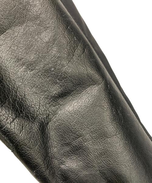 EMPORIO ARMANI（エンポリオ アルマーニ）EMPORIO ARMANI (エンポリオ アルマーニ) 異素材レザージャケット ブラック サイズ:SIZE Lの古着・服飾アイテム