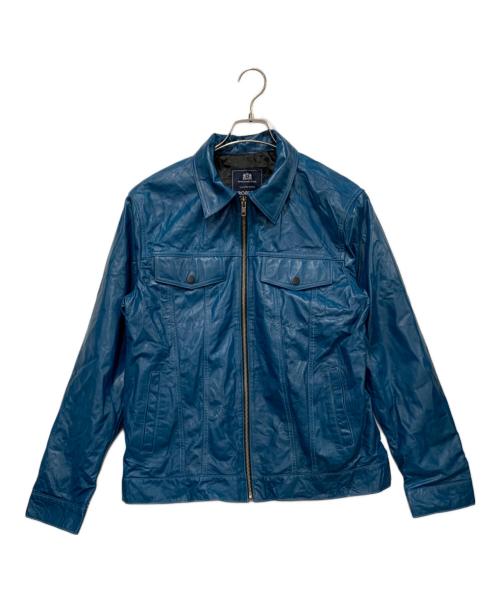 ROBERT CAVANI（ロベルトカバーニ）ROBERT CAVANI (ロベルトカバーニ) ラムレザージャケット ブルー サイズ:SIZE 50の古着・服飾アイテム