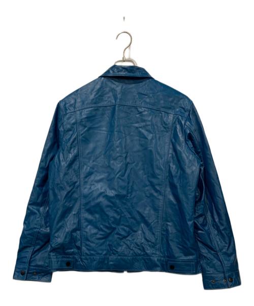 ROBERT CAVANI（ロベルトカバーニ）ROBERT CAVANI (ロベルトカバーニ) ラムレザージャケット ブルー サイズ:SIZE 50の古着・服飾アイテム