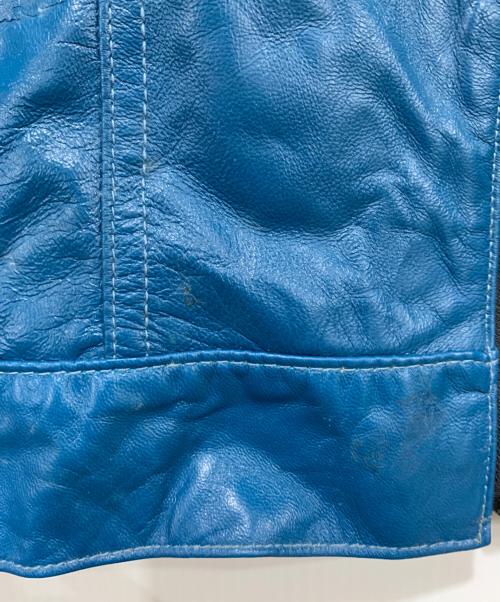 ROBERT CAVANI（ロベルトカバーニ）ROBERT CAVANI (ロベルトカバーニ) ラムレザージャケット ブルー サイズ:SIZE 50の古着・服飾アイテム