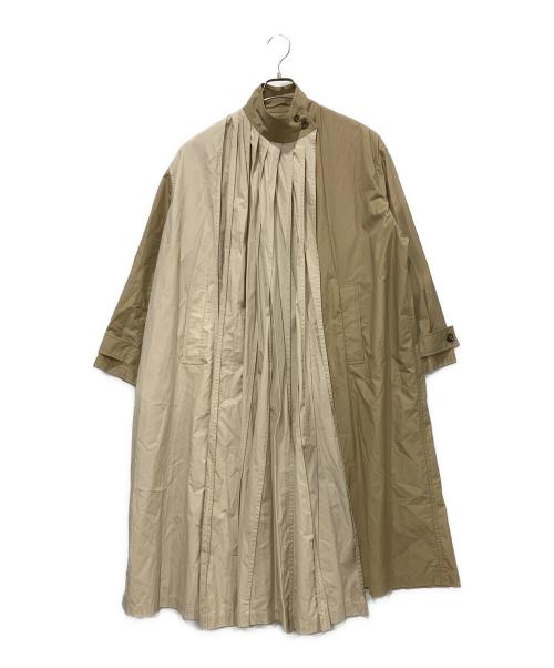 CLANE（クラネ）CLANE (クラネ) プリーツコ-ト ベージュ サイズ:SIZE 1の古着・服飾アイテム