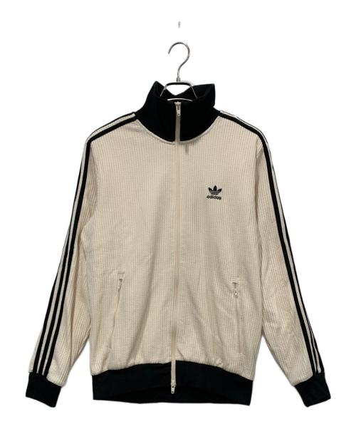 adidas（アディダス）adidas (アディダス) ジップアップスウェット ブラック×ベージュ サイズ:SIZE Lの古着・服飾アイテム
