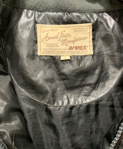 AVIREX（アヴィレックス）AVIREX (アヴィレックス) ワッペン中綿ジャケット ブラック サイズ:SIZE Lの古着・服飾アイテム