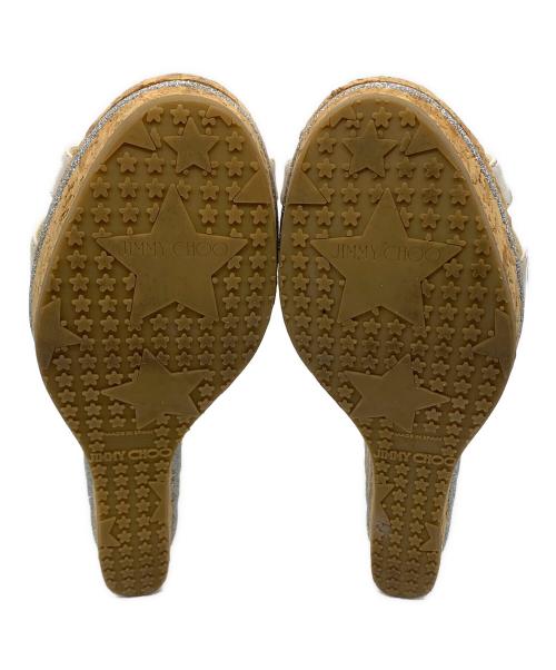 JIMMY CHOO（ジミーチュウ）JIMMY CHOO (ジミーチュウ) ウェッジソールサンダル アイボリー サイズ:SIZE 37 1/2の古着・服飾アイテム
