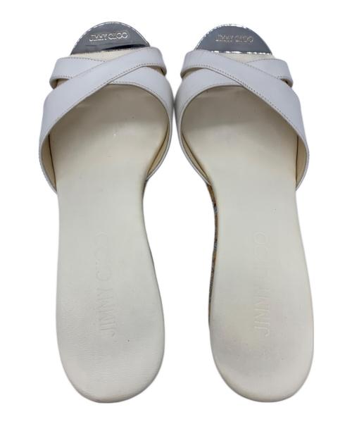 JIMMY CHOO（ジミーチュウ）JIMMY CHOO (ジミーチュウ) ウェッジソールサンダル アイボリー サイズ:SIZE 37 1/2の古着・服飾アイテム