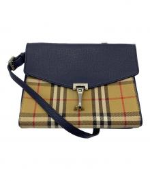 BURBERRY（バーバリー）の古着「ショルダーバッグ」｜ネイビー×ベージュ