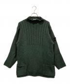 STONE ISLANDストーンアイランド）の古着「厚手ニット　94AW/マッシモオスティ期・グリーンエッジワッペン」｜グリーン