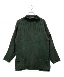 STONE ISLAND（ストーンアイランド）の古着「厚手ニット　94AW/マッシモオスティ期・グリーンエッジワッペン」｜グリーン